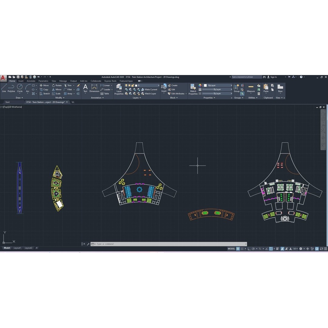 Train Station 3D Model – Architectural Design, FBX, OBJ, Blender - View 33