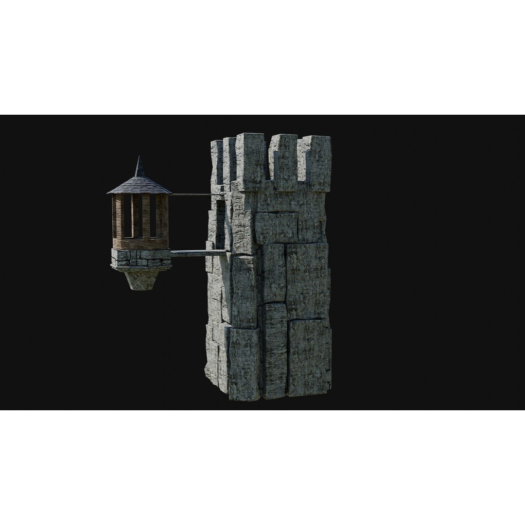 Wizard Tower 3D Model – Low Poly Game Ready Fantasy Asset, FBX - View 10