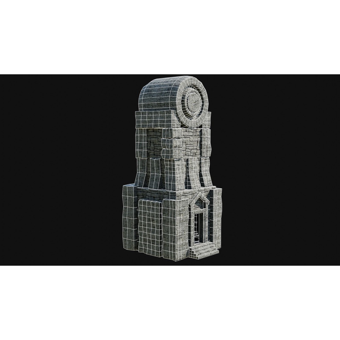 Wizard Tower 3D Model – Low Poly Game Ready Fantasy Asset, FBX - View 20