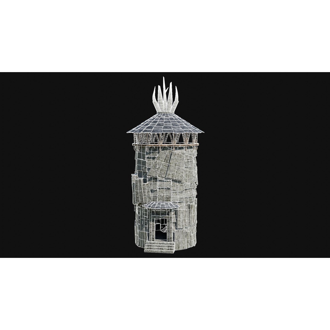Wizard Tower 3D Model – Low Poly Game Ready Fantasy Asset, FBX - View 24