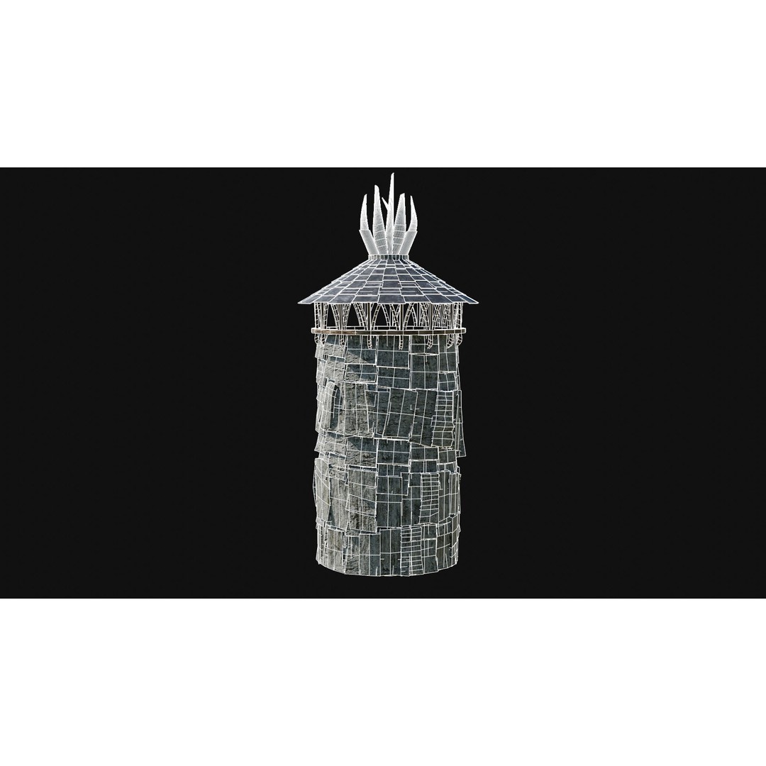 Wizard Tower 3D Model – Low Poly Game Ready Fantasy Asset, FBX - View 25