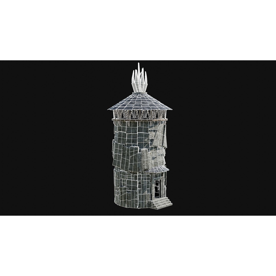 Wizard Tower 3D Model – Low Poly Game Ready Fantasy Asset, FBX - View 26