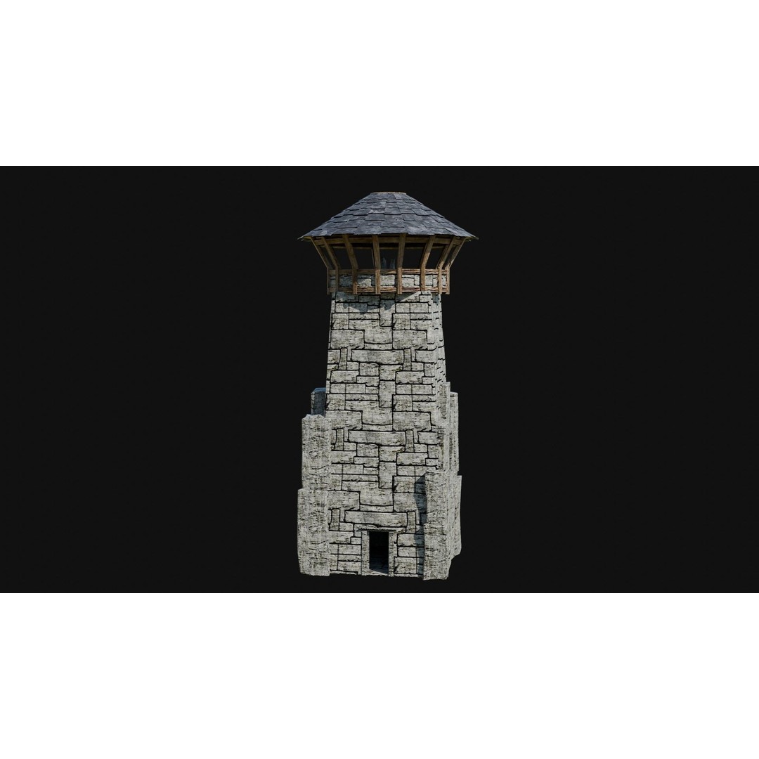 Wizard Tower 3D Model – Low Poly Game Ready Fantasy Asset, FBX - View 27