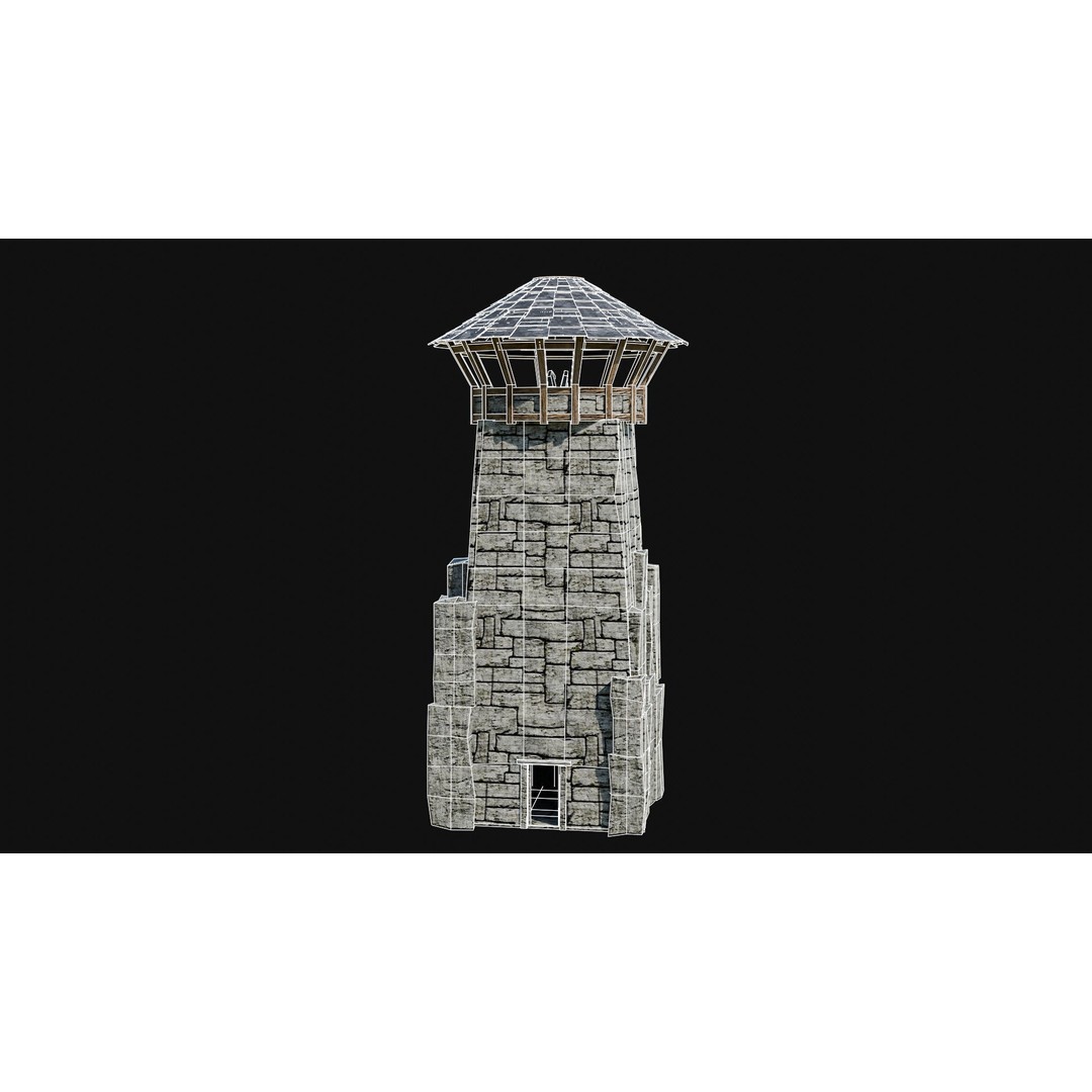 Wizard Tower 3D Model – Low Poly Game Ready Fantasy Asset, FBX - View 30