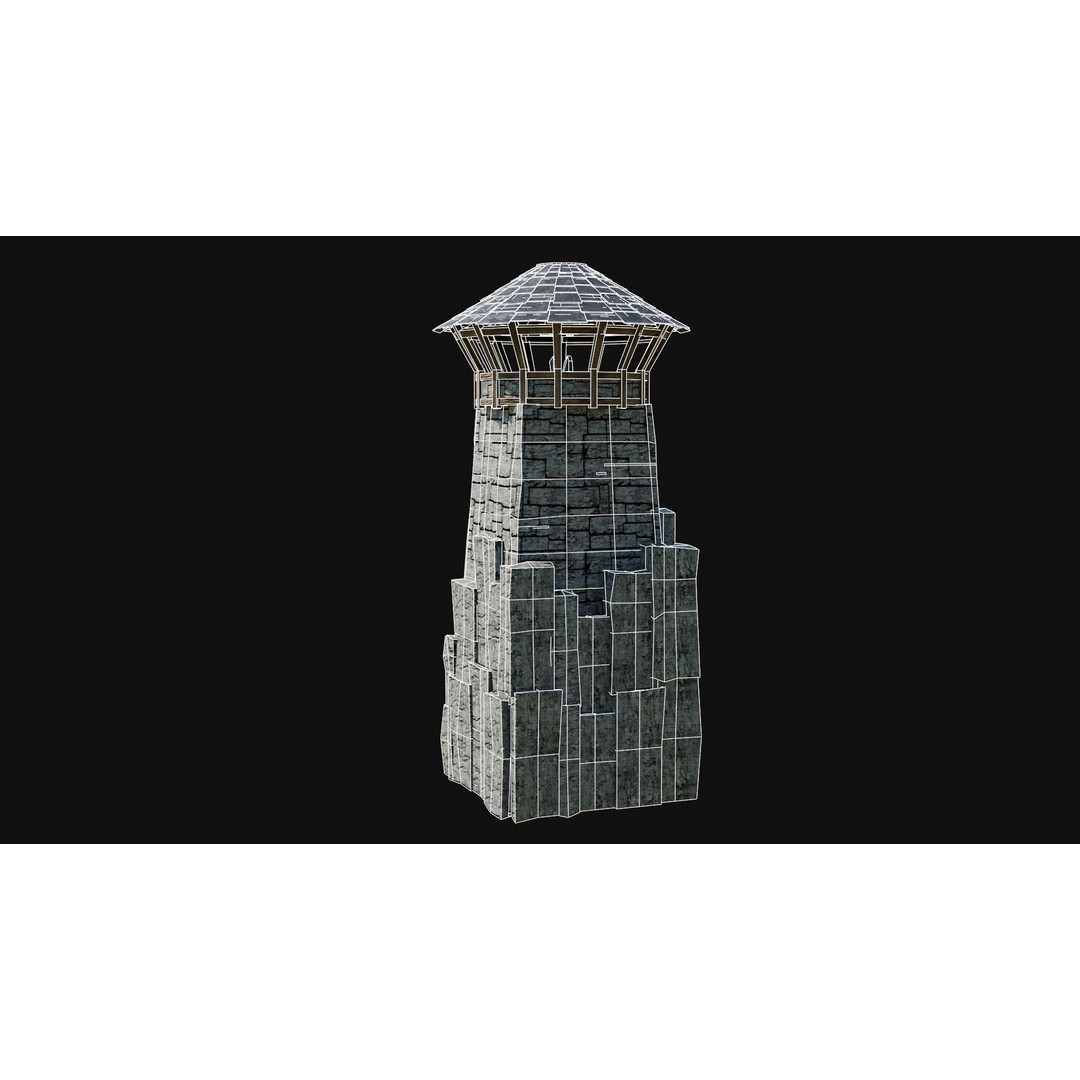 Wizard Tower 3D Model – Low Poly Game Ready Fantasy Asset, FBX - View 31