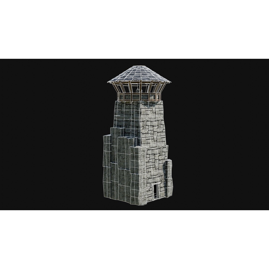 Wizard Tower 3D Model – Low Poly Game Ready Fantasy Asset, FBX - View 32