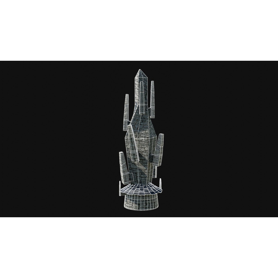 Wizard Tower 3D Model – Low Poly Game Ready Fantasy Asset, FBX - View 43