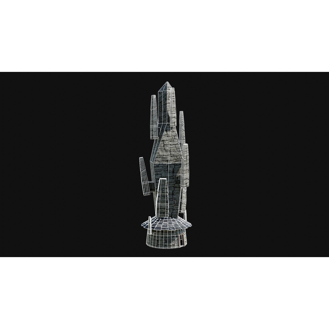 Wizard Tower 3D Model – Low Poly Game Ready Fantasy Asset, FBX - View 44