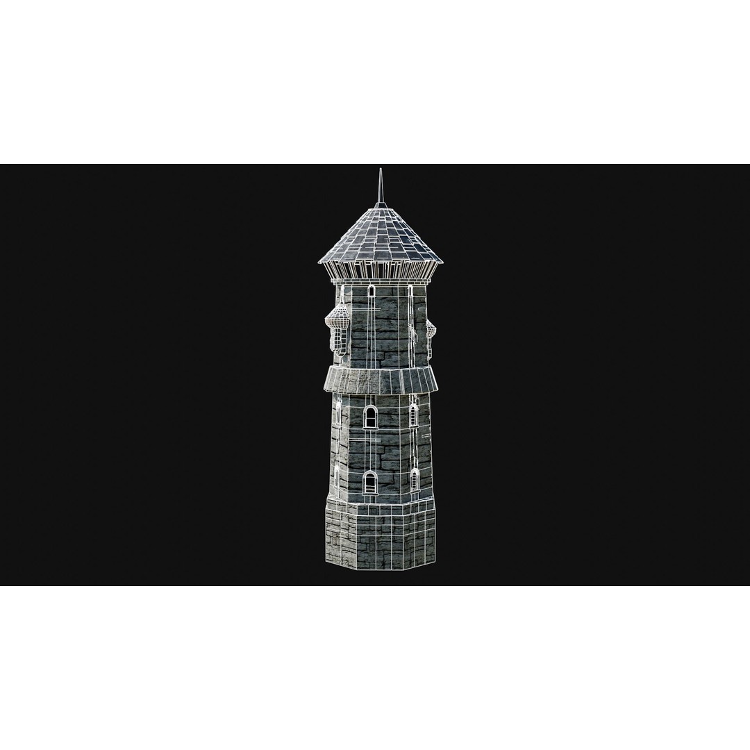Wizard Tower 3D Model – Low Poly Game Ready Fantasy Asset, FBX - View 55