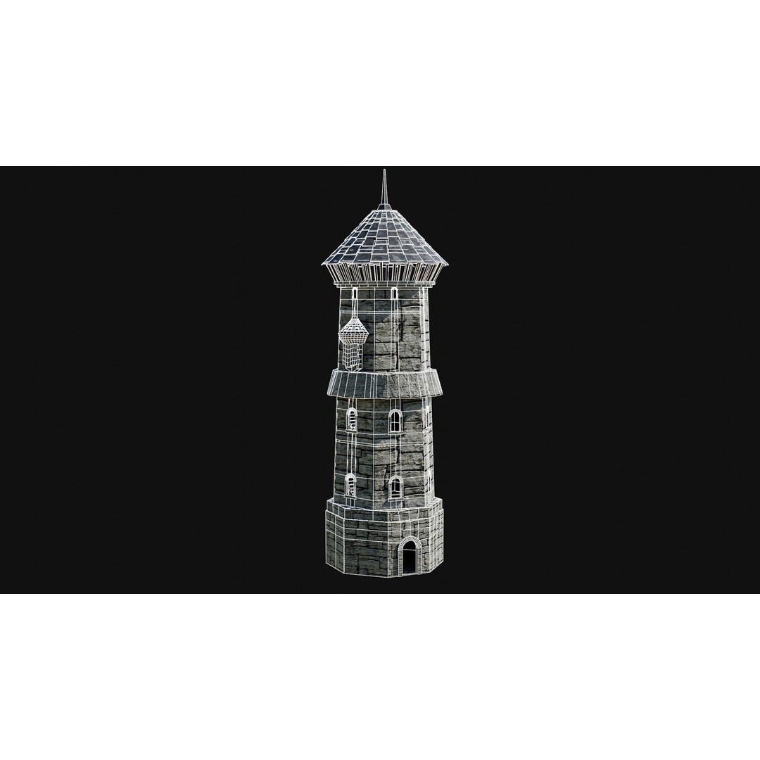 Wizard Tower 3D Model – Low Poly Game Ready Fantasy Asset, FBX - View 56