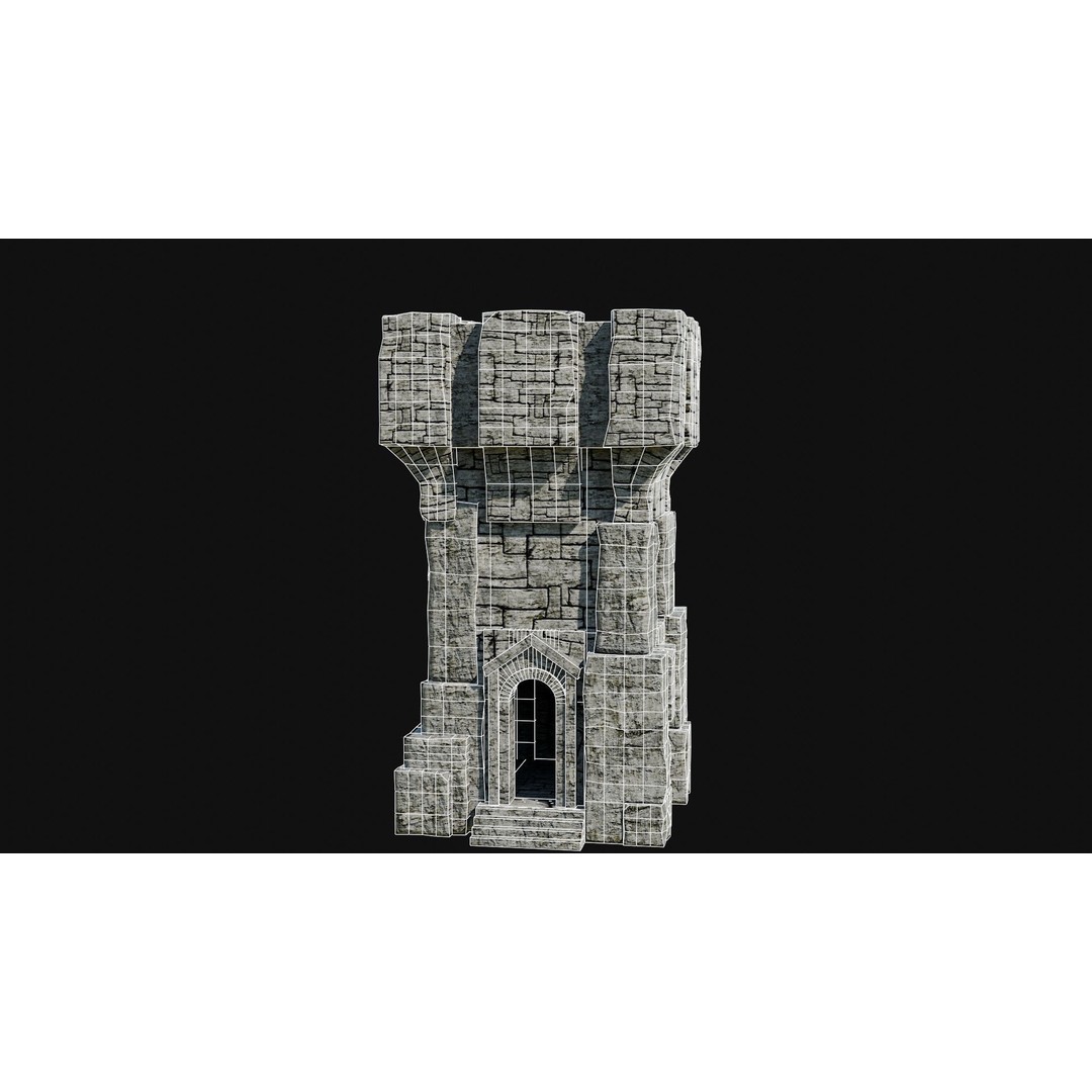 Wizard Tower 3D Model – Low Poly Game Ready Fantasy Asset, FBX - View 6
