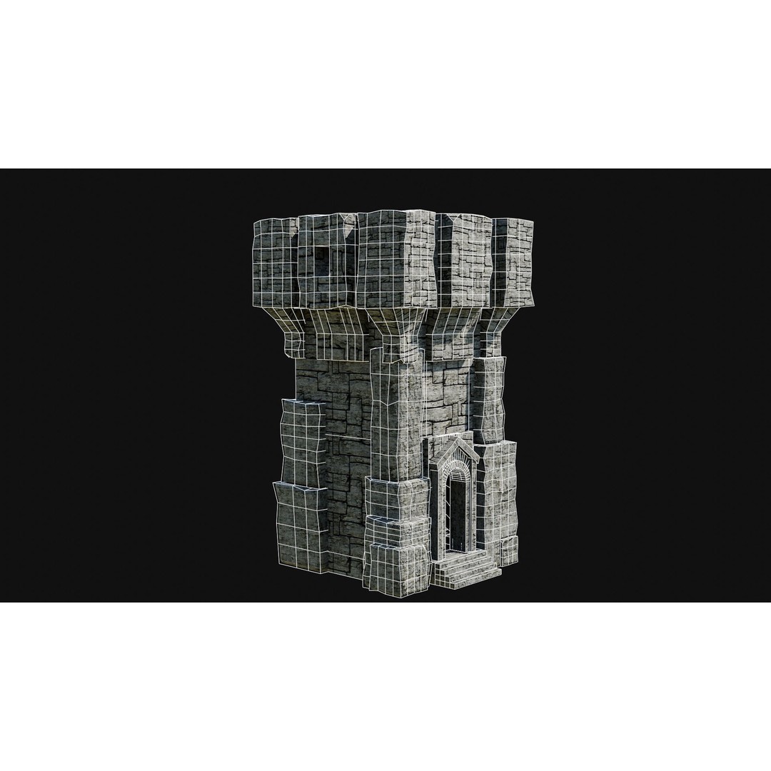 Wizard Tower 3D Model – Low Poly Game Ready Fantasy Asset, FBX - View 8