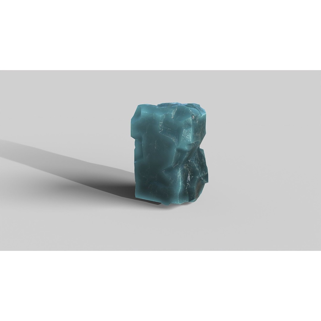 Mountain Ice Rocks 3D Model – Low Poly PBR Asset, FBX, OBJ - View 10
