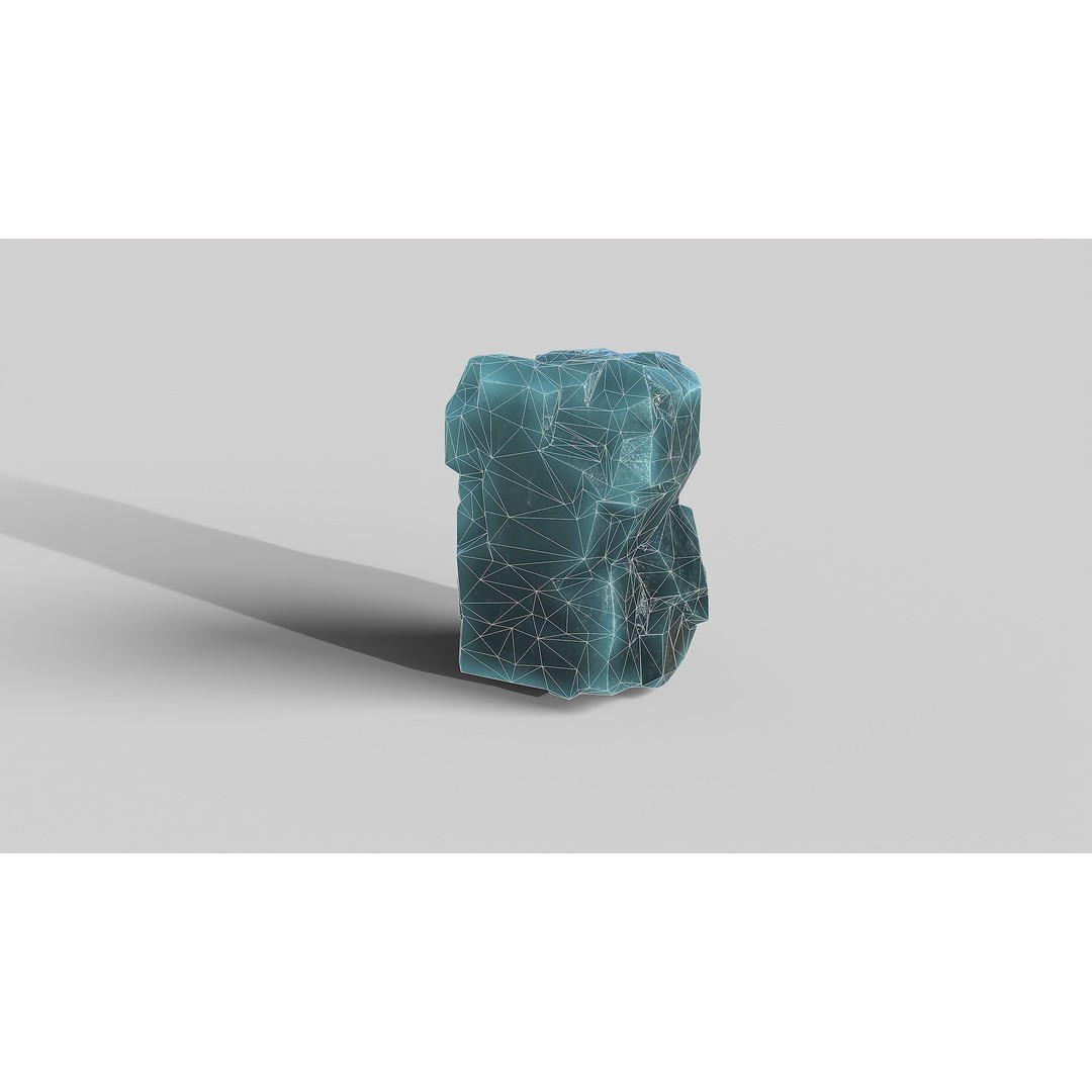Mountain Ice Rocks 3D Model – Low Poly PBR Asset, FBX, OBJ - View 11