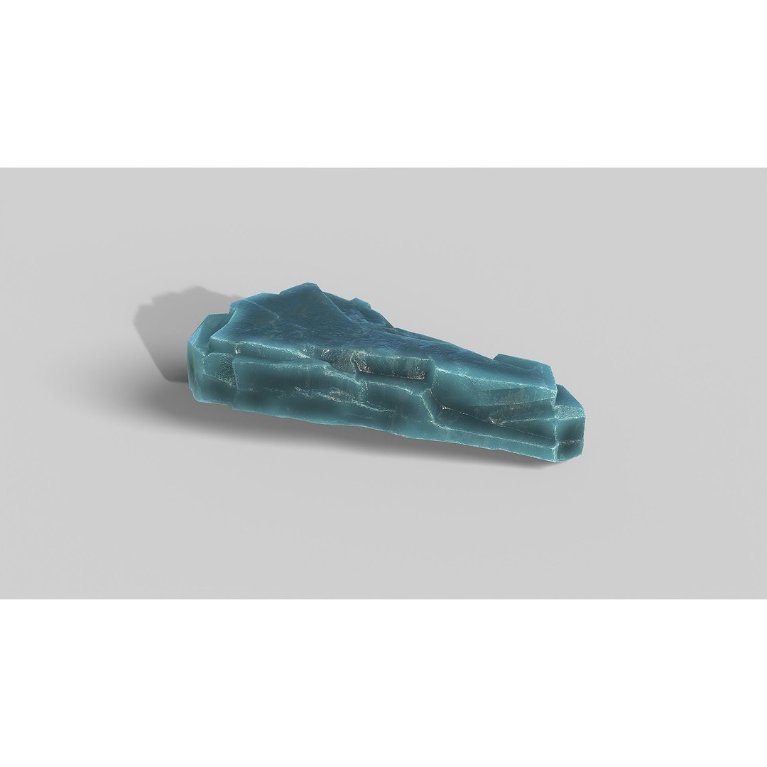 Mountain Ice Rocks 3D Model – Low Poly PBR Asset, FBX, OBJ - View 12