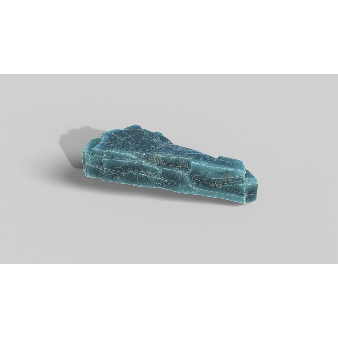 Mountain Ice Rocks 3D Model – Low Poly PBR Asset, FBX, OBJ - View 13