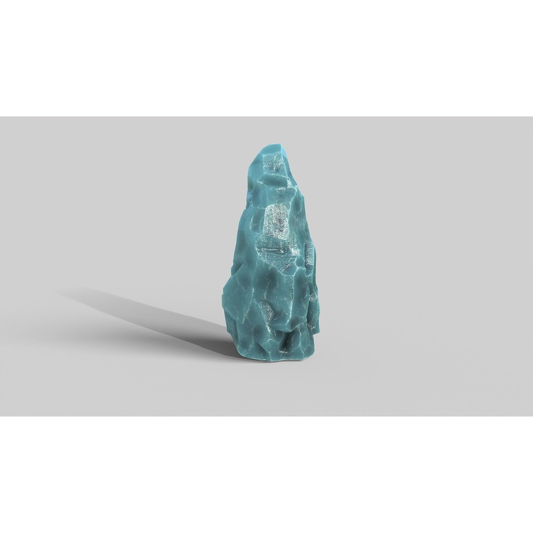Mountain Ice Rocks 3D Model – Low Poly PBR Asset, FBX, OBJ - View 14