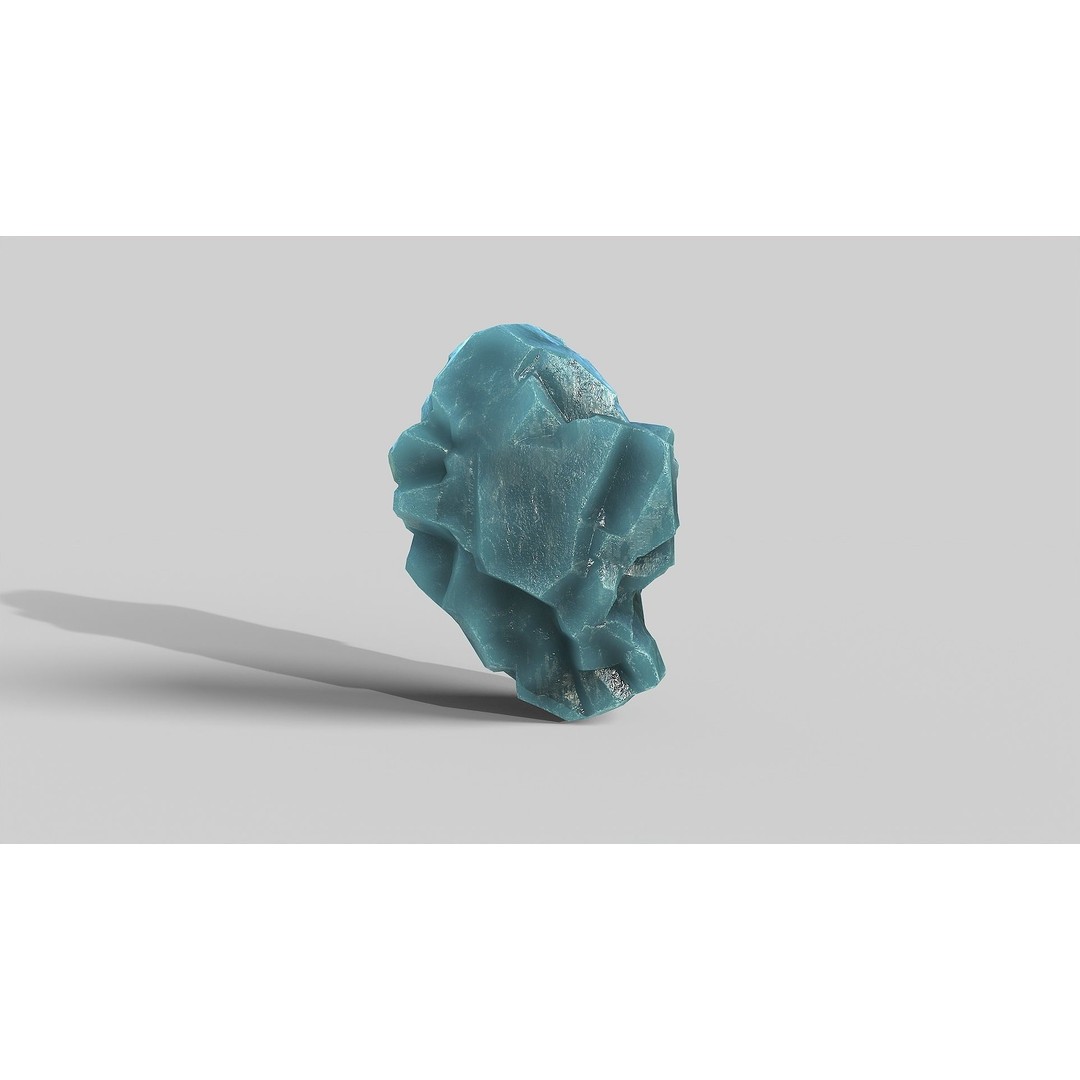 Mountain Ice Rocks 3D Model – Low Poly PBR Asset, FBX, OBJ - View 16