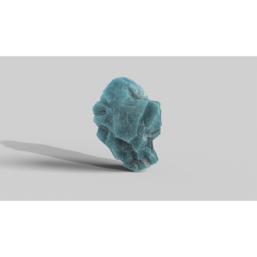 Mountain Ice Rocks 3D Model – Low Poly PBR Asset, FBX, OBJ - View 17