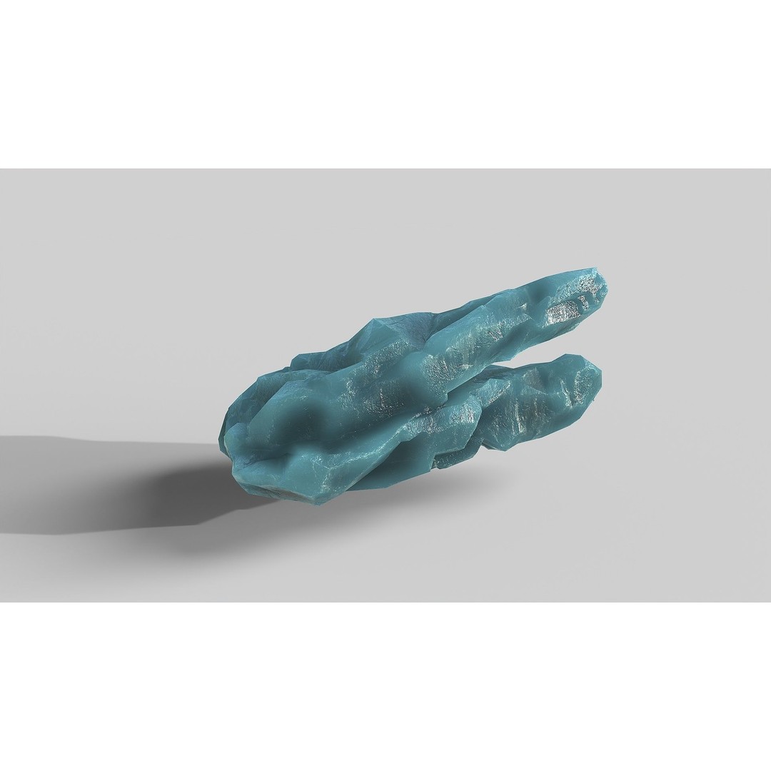 Mountain Ice Rocks 3D Model – Low Poly PBR Asset, FBX, OBJ - View 18