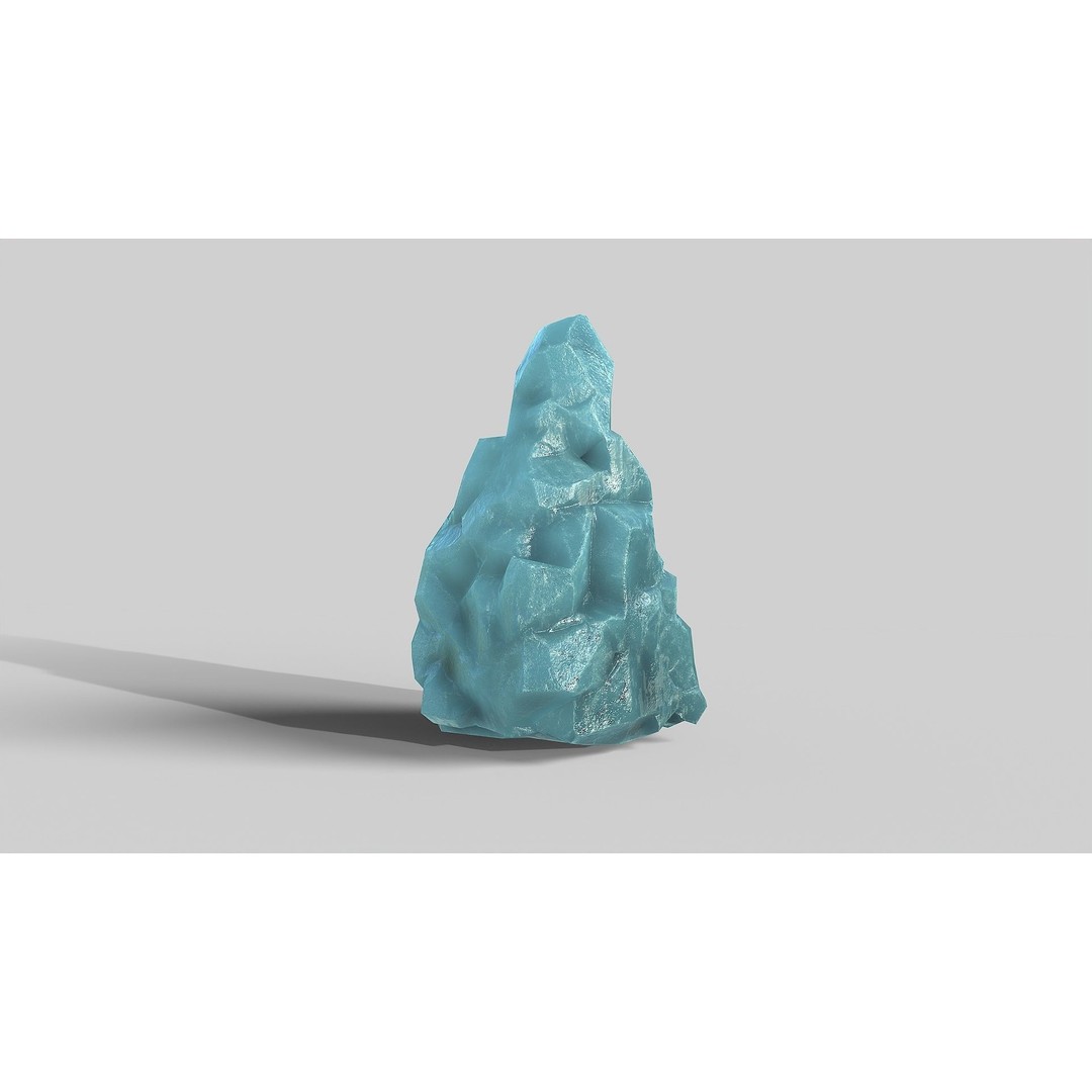 Mountain Ice Rocks 3D Model – Low Poly PBR Asset, FBX, OBJ - View 20