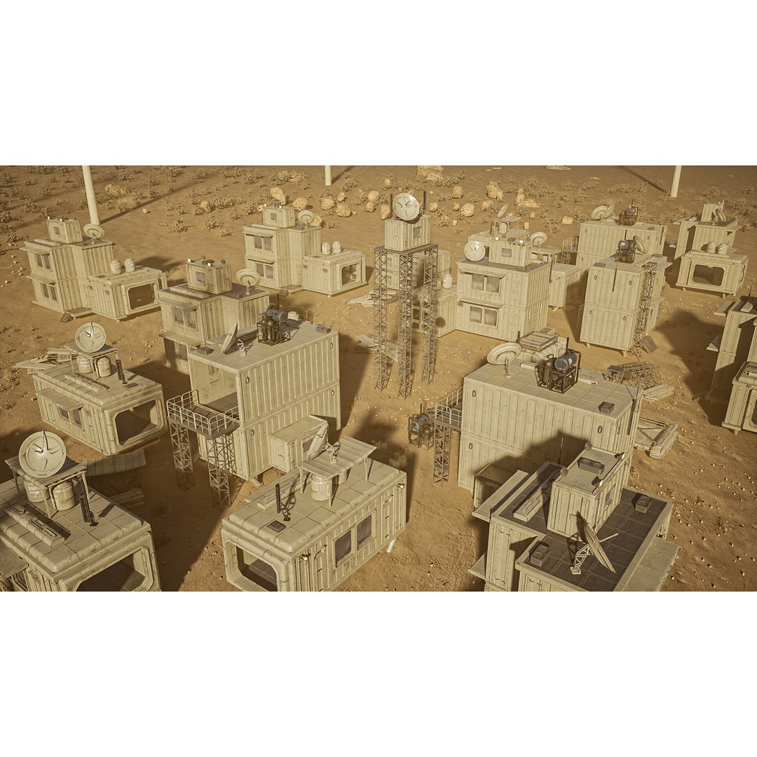 Modular Sci-Fi Container Pack 3D Model – Low Poly Game Asset, FBX - View 7