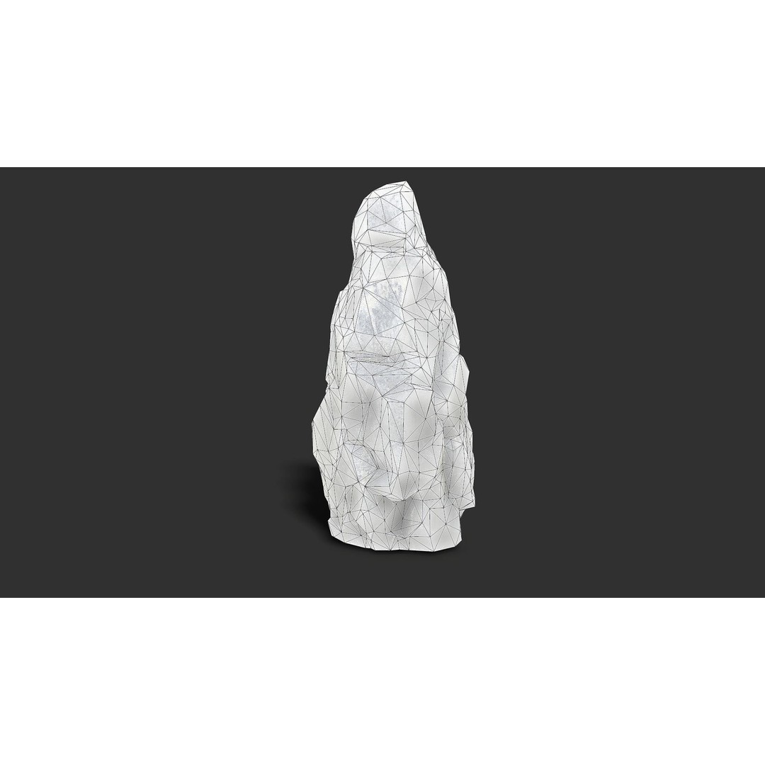 Mountain Ice Rocks 3D Model – Low Poly PBR Asset for Games, FBX, OBJ - View 12
