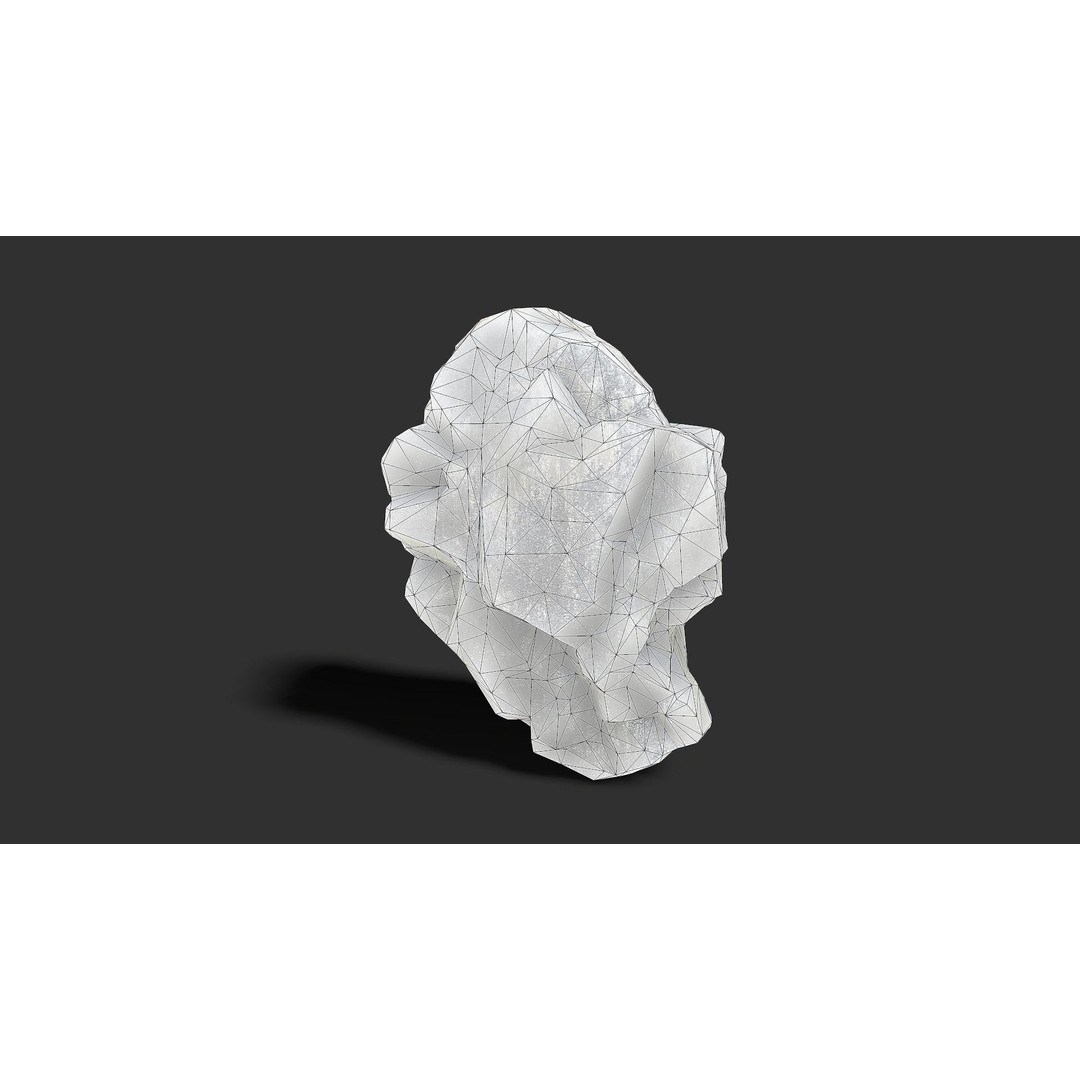 Mountain Ice Rocks 3D Model – Low Poly PBR Asset for Games, FBX, OBJ - View 14