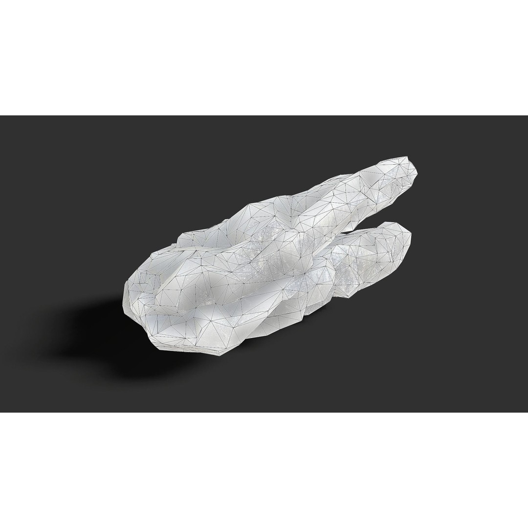 Mountain Ice Rocks 3D Model – Low Poly PBR Asset for Games, FBX, OBJ - View 16