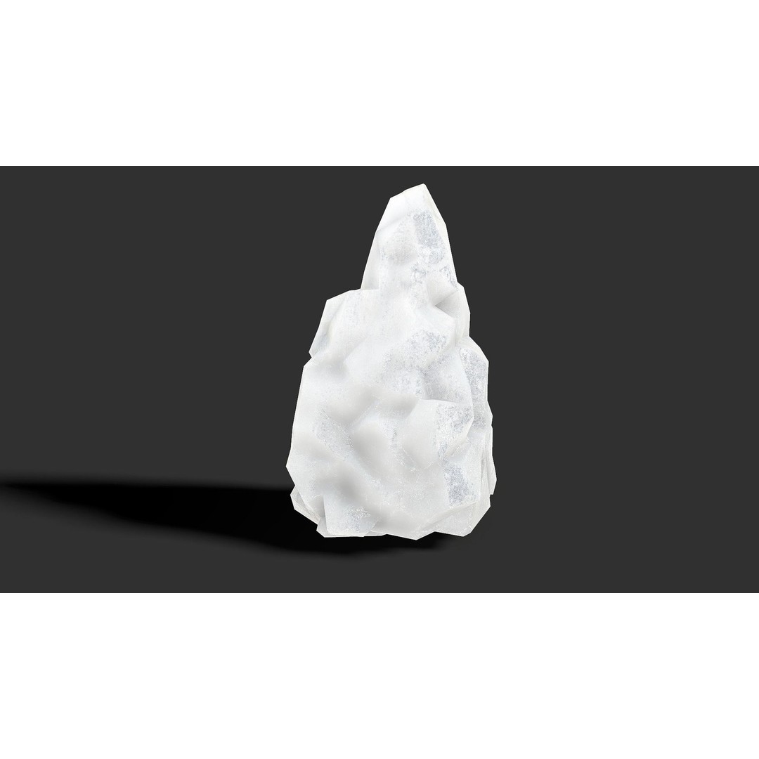 Mountain Ice Rocks 3D Model – Low Poly PBR Asset for Games, FBX, OBJ - View 17