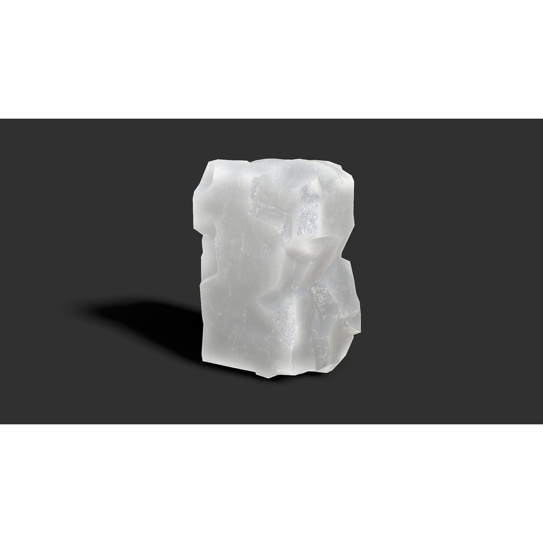 Mountain Ice Rocks 3D Model – Low Poly PBR Asset for Games, FBX, OBJ - View 7