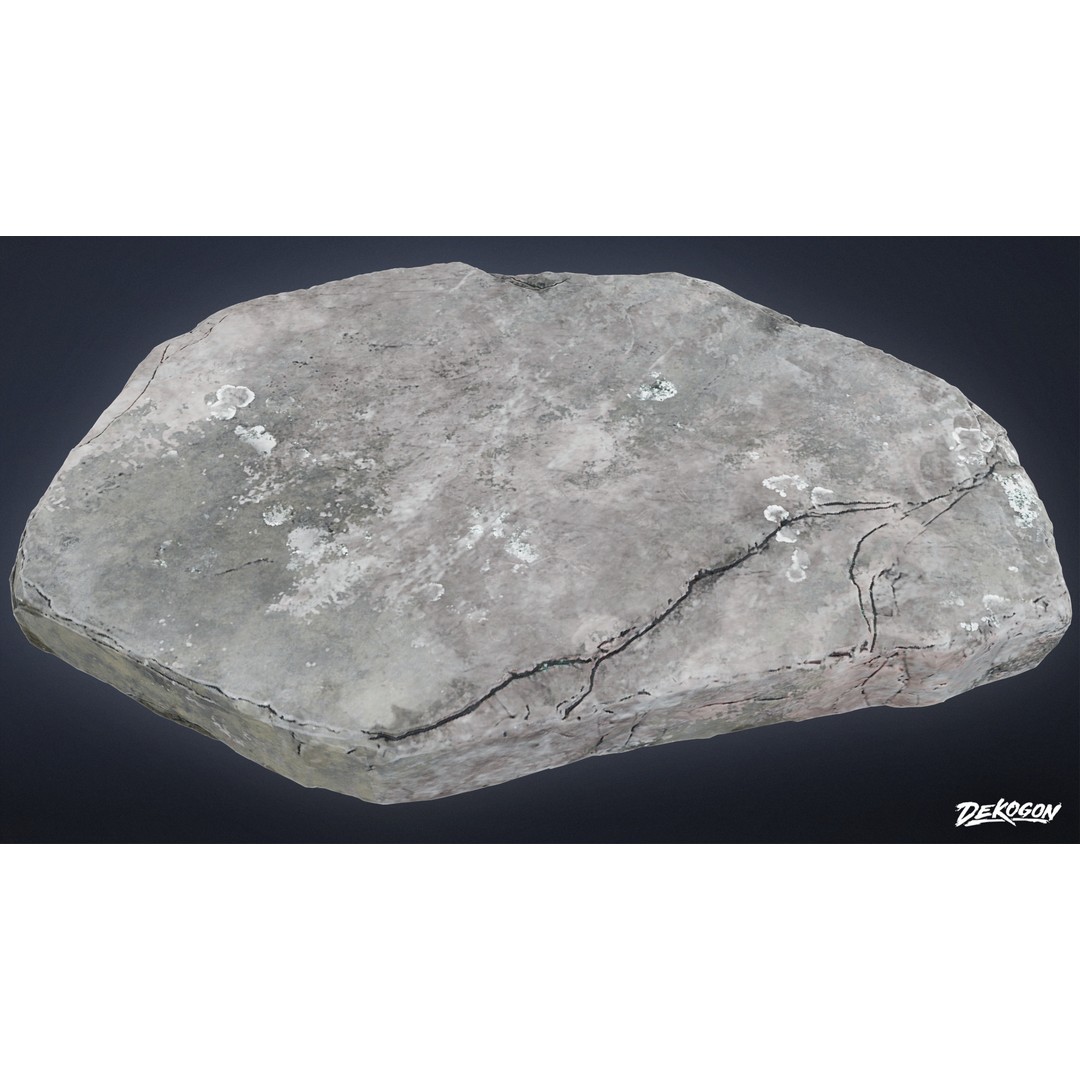 Stones Bird Bath 3D Model – Low Poly Game Asset, FBX - View 10