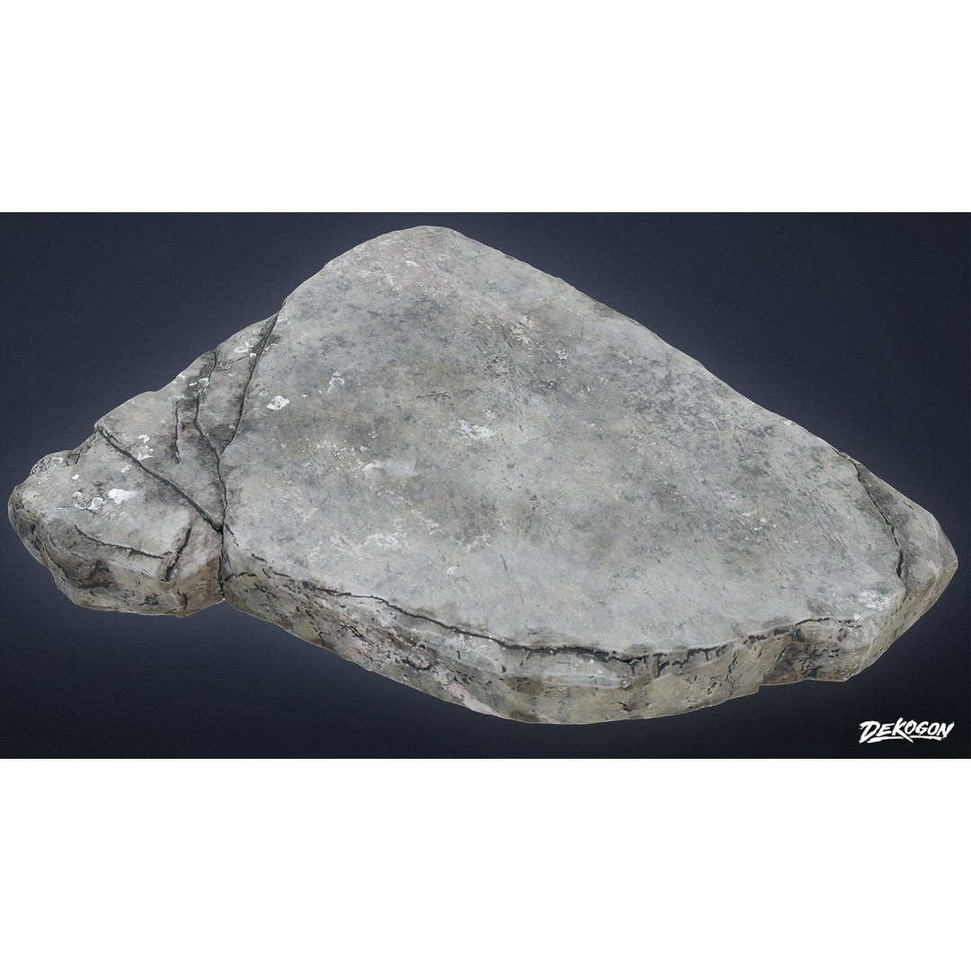 Stones Bird Bath 3D Model – Low Poly Game Asset, FBX - View 15