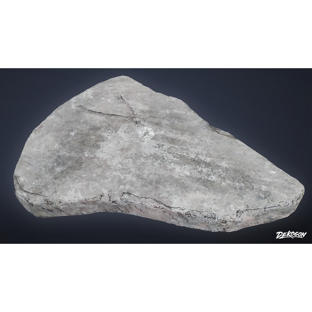 Stones Bird Bath 3D Model – Low Poly Game Asset, FBX - View 7