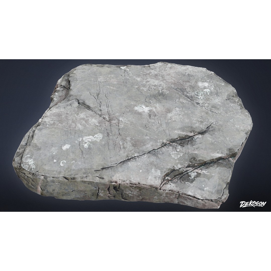 Stones Bird Bath 3D Model – Low Poly Game Asset, FBX - View 8