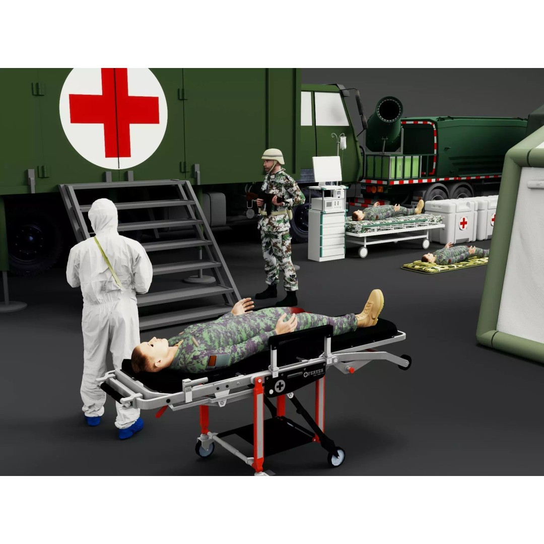 Army Medic Camp Tent 3D Model – Low Poly Medical Props Pack, FBX - View 12