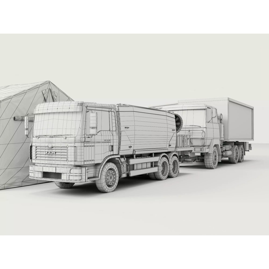 Army Medic Camp Tent 3D Model – Low Poly Medical Props Pack, FBX - View 21