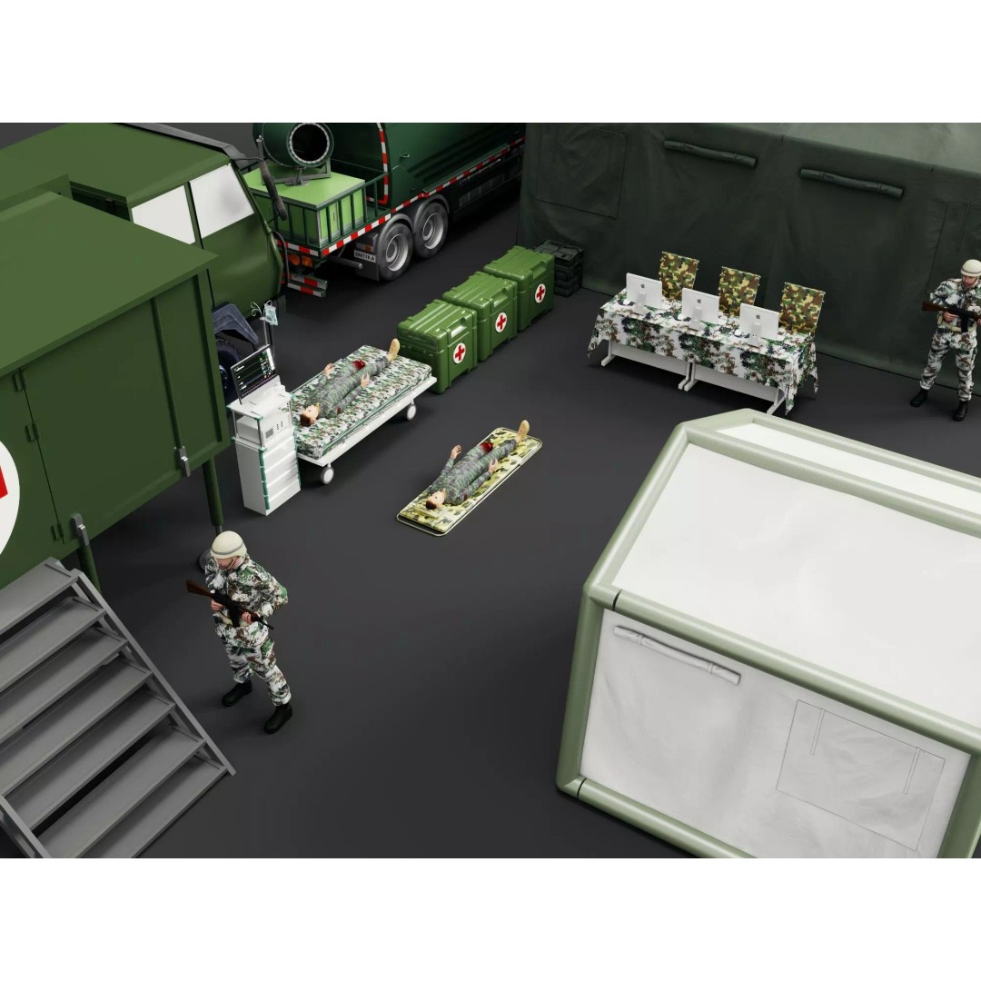 Army Medic Camp Tent 3D Model – Low Poly Medical Props Pack, FBX - View 8