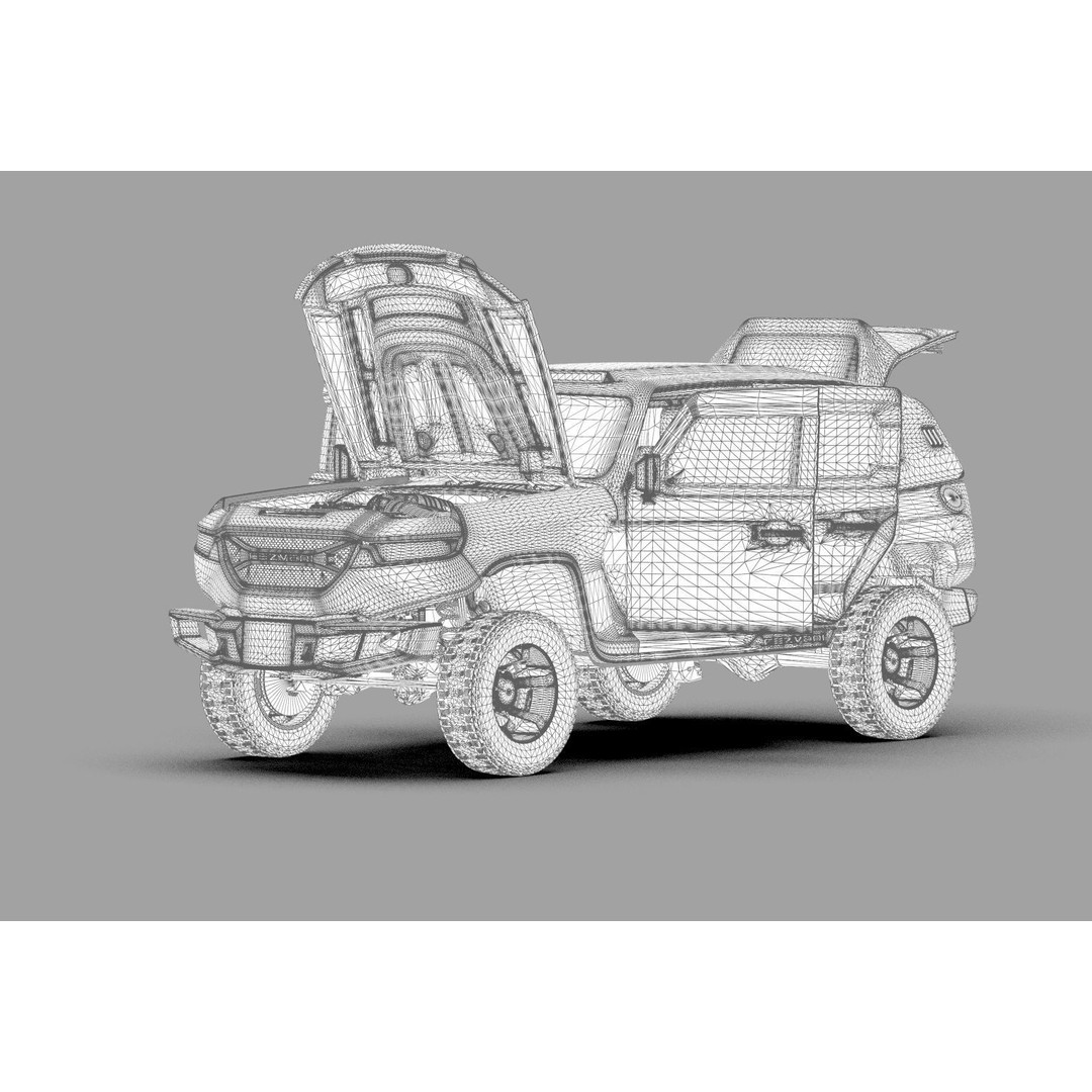 Rezvani Tank 2020 3D Model – High Poly SUV with HQ Interior, FBX & OBJ