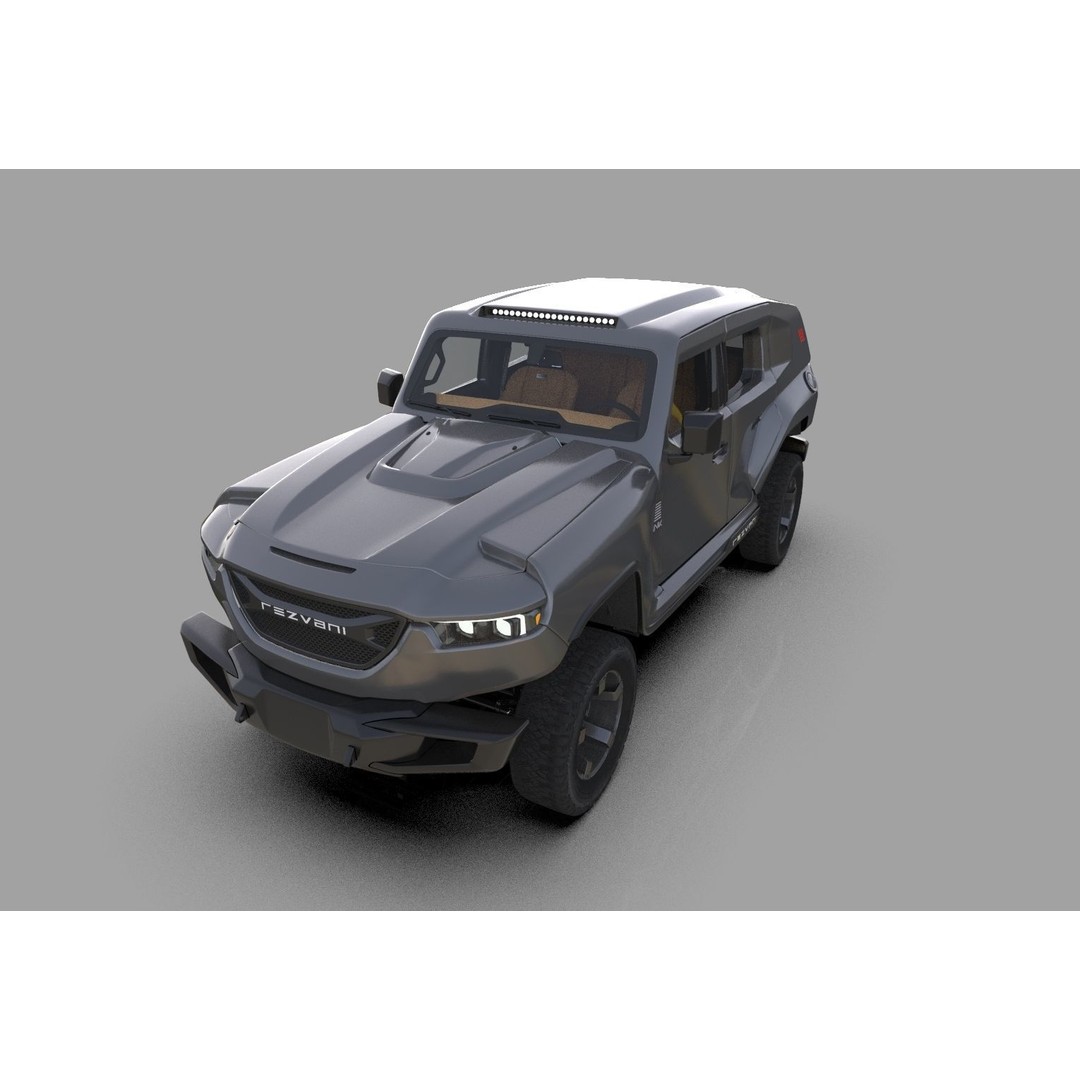 Rezvani Tank 2020 3D Model – High Poly SUV with HQ Interior, FBX & OBJ - View 11
