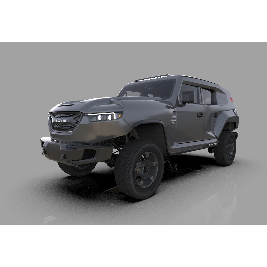 Rezvani Tank 2020 3D Model – High Poly SUV with HQ Interior, FBX & OBJ - View 12