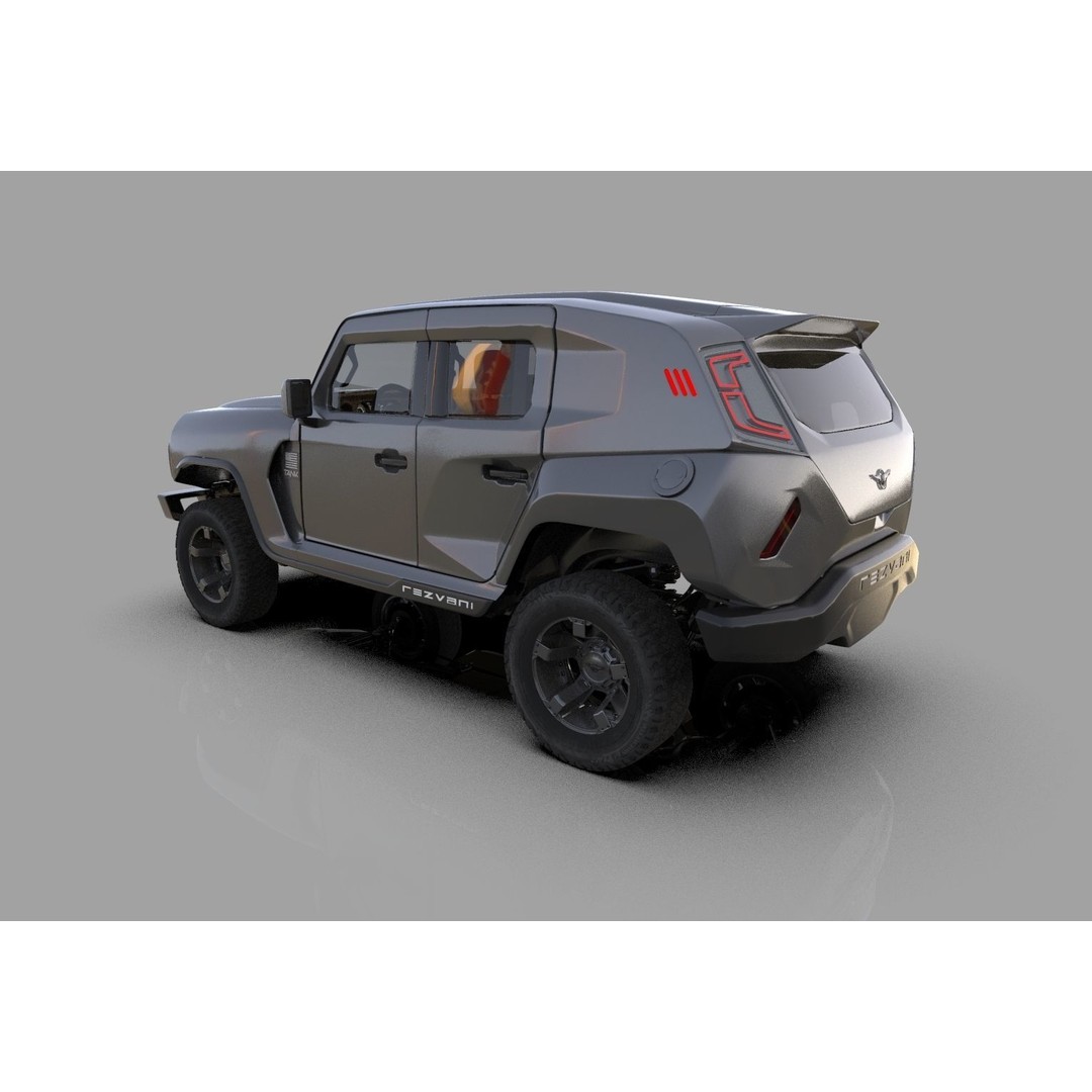 Rezvani Tank 2020 3D Model – High Poly SUV with HQ Interior, FBX & OBJ - View 13