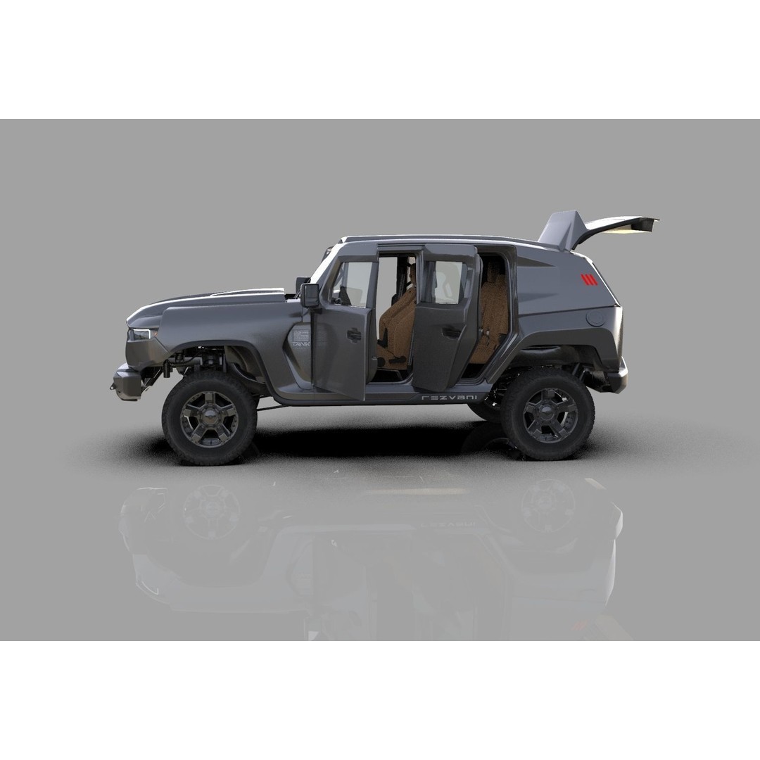 Rezvani Tank 2020 3D Model – High Poly SUV with HQ Interior, FBX & OBJ - View 15