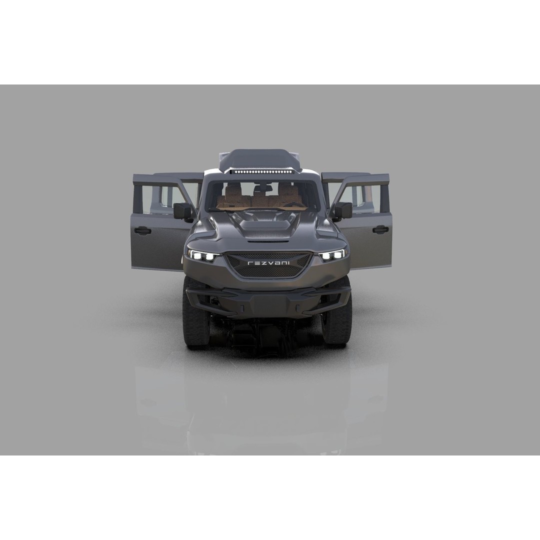 Rezvani Tank 2020 3D Model – High Poly SUV with HQ Interior, FBX & OBJ - View 16