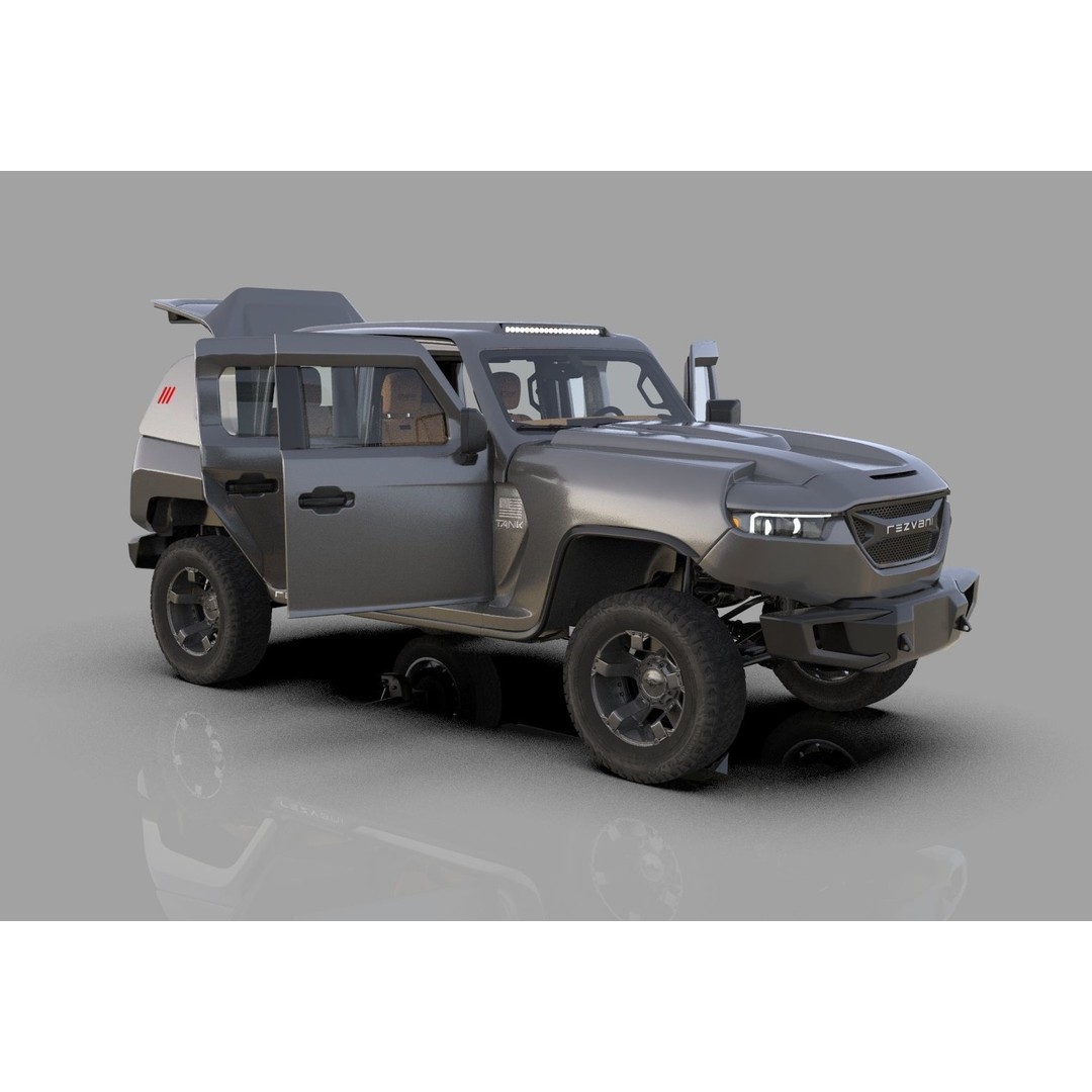 Rezvani Tank 2020 3D Model – High Poly SUV with HQ Interior, FBX & OBJ - View 17