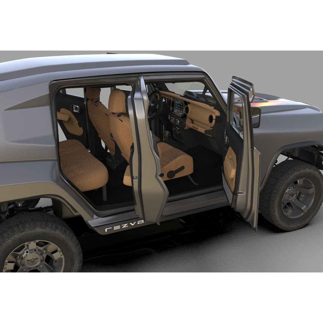 Rezvani Tank 2020 3D Model – High Poly SUV with HQ Interior, FBX & OBJ - View 18