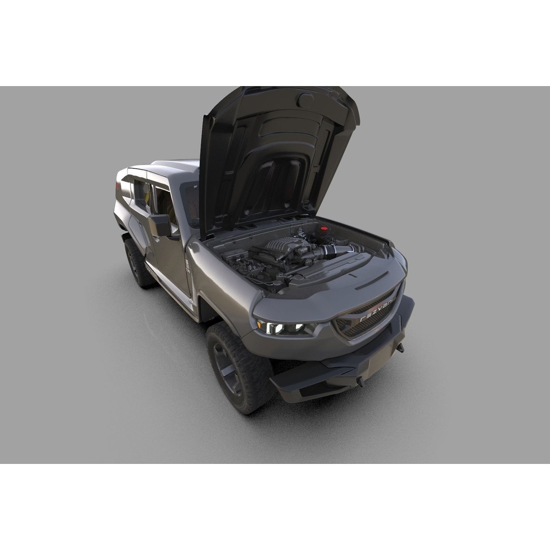 Rezvani Tank 2020 3D Model – High Poly SUV with HQ Interior, FBX & OBJ - View 25