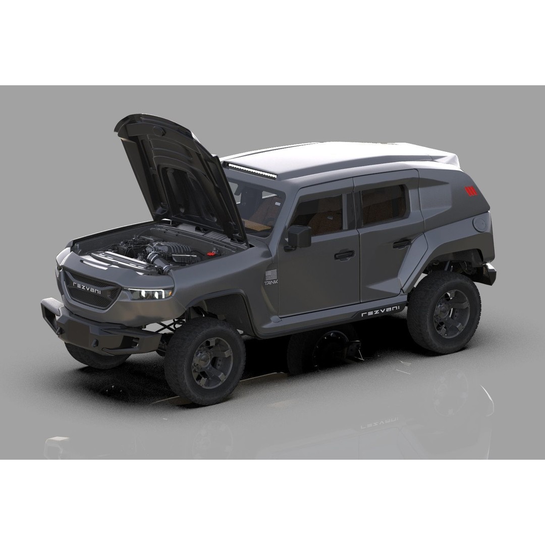 Rezvani Tank 2020 3D Model – High Poly SUV with HQ Interior, FBX & OBJ - View 27