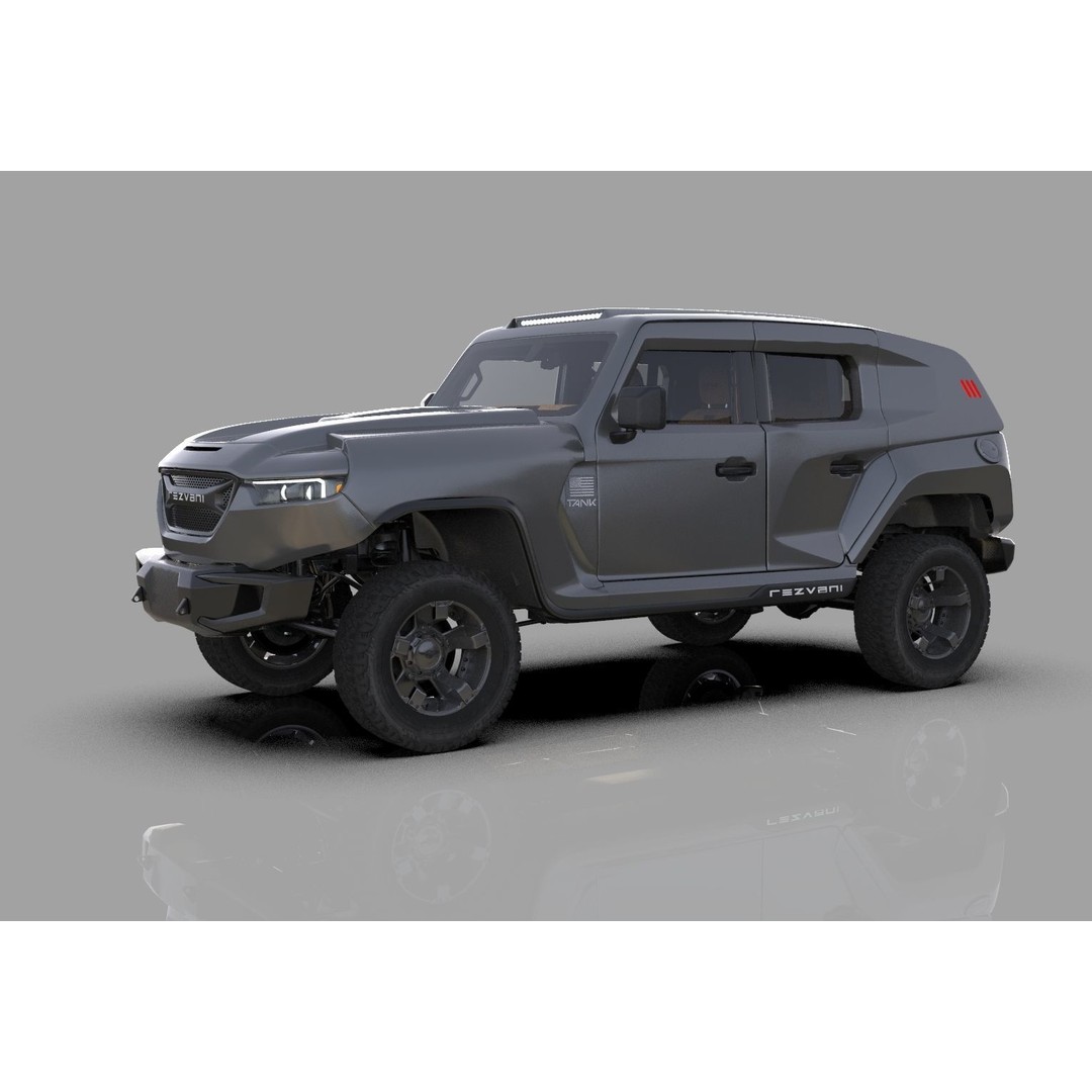 Rezvani Tank 2020 3D Model – High Poly SUV with HQ Interior, FBX & OBJ - View 3