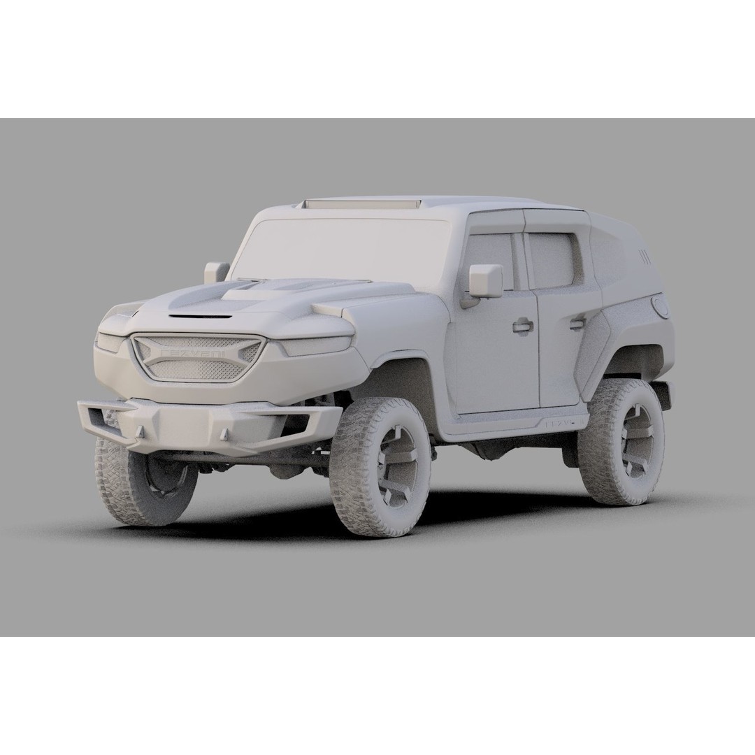 Rezvani Tank 2020 3D Model – High Poly SUV with HQ Interior, FBX & OBJ - View 30